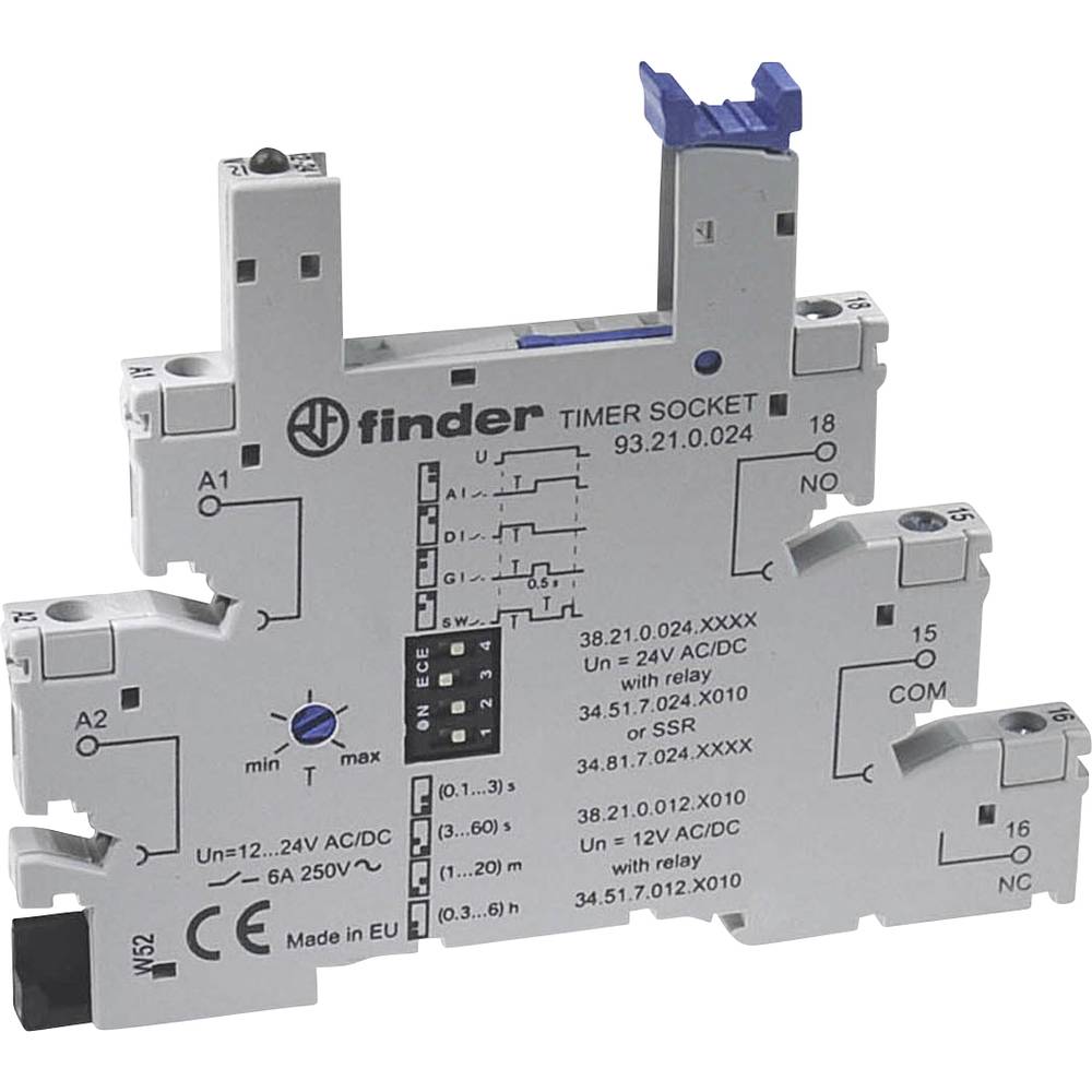 Finder 93.21.0.024 Relaissocket (l x b x h) 75.6 x 6.2 x 87.9 mm 1 stuk(s)