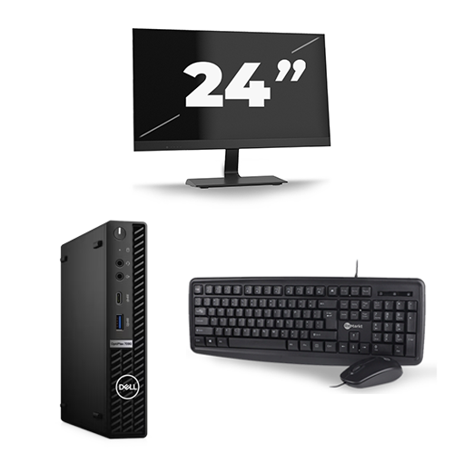 Dell Optiplex 7090 Micro USFF - Intel Core i3-11e Generatie - 16GB RAM - 256GB SSD - Windows 11 + 1x 24 inch Monitor