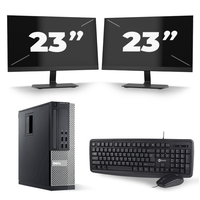 Dell Optiplex 790 SFF - Intel Core i3-2e Generatie - 8GB RAM - 256GB SSD - Windows 10 + 2x 23 inch Monitor
