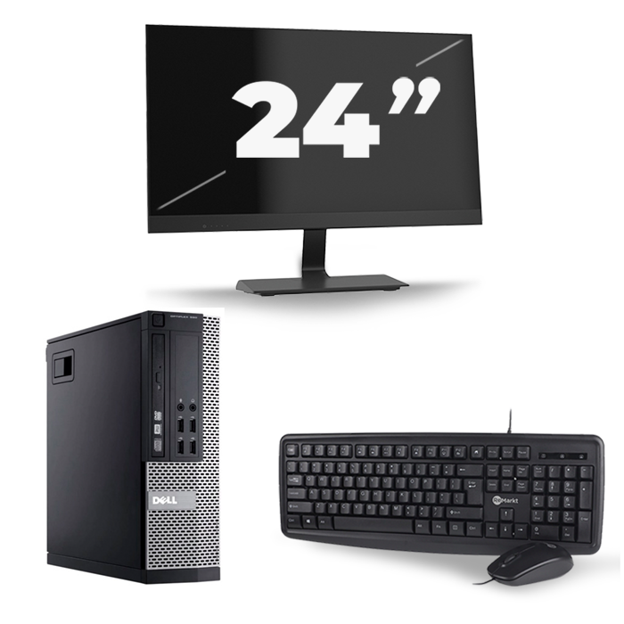 Dell Optiplex 990 SFF - Intel Core i3-2e Generatie - 8GB RAM - 256GB SSD - Windows 10 + 1x 24 inch Monitor