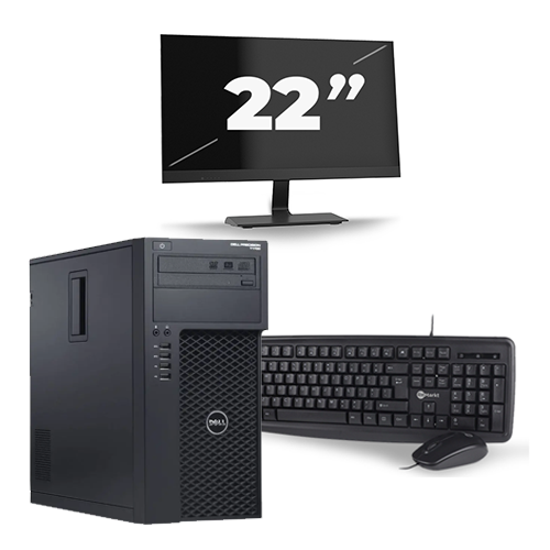 Dell Precision T1700 Micro Tower - Intel Core i3-4e Generatie - 8GB RAM - 256GB SSD - Windows 10 + 1x 22 inch Monitor