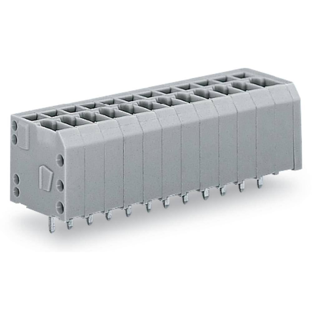 WAGO 739-309 Veerkrachtklemblok 1.50 mm² Aantal polen 9 Grijs 140 stuk(s)