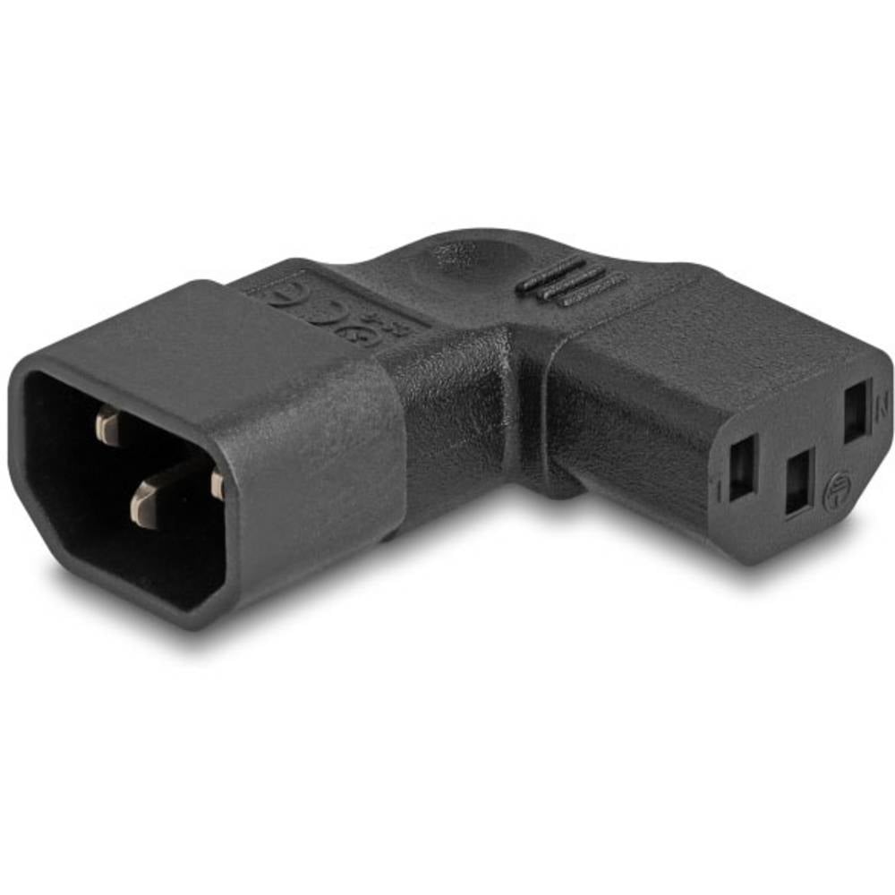 Delock 80474 Stekkeradapter [Apparaatstekker, male C14 - Apparaatstekker, female C13 10A] Zwart 1 stuk(s) Bag