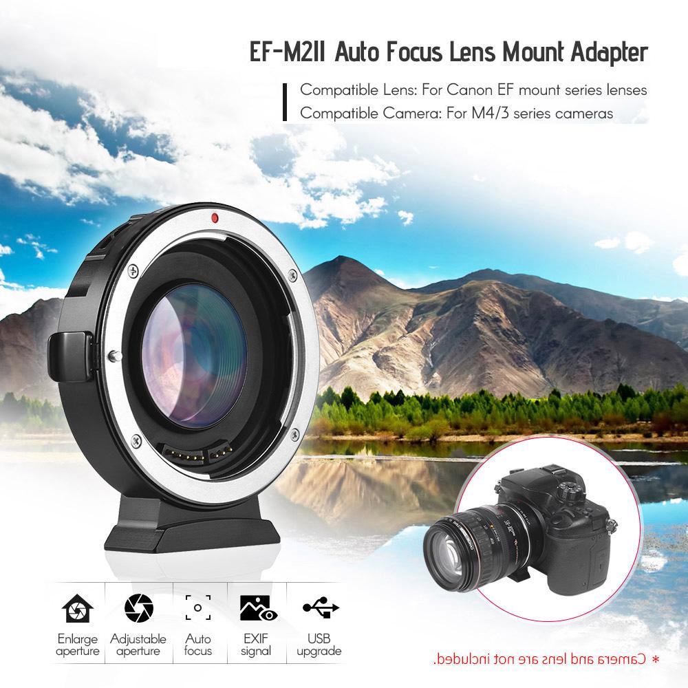 Viltrox Autofocuslensbevestigingsadapter 0,71X voor Canon EOS EF-lens naar Micro Four Thirds (MFT, M4/3) Camera
