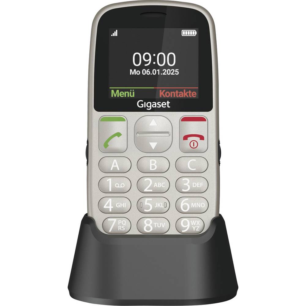 Gigaset GL395 Mobiele telefoon SOS-knop, Spatwaterdicht, Stofvrij Zilver