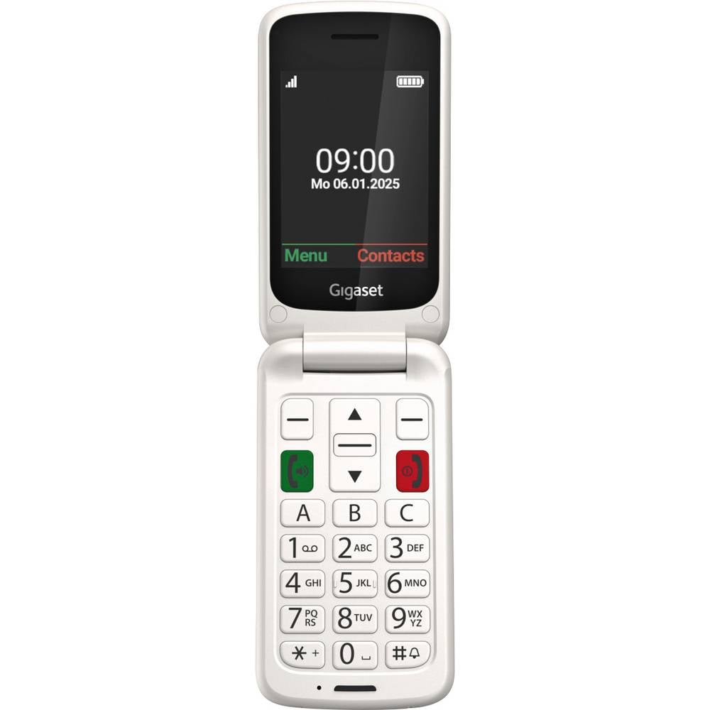 Gigaset GL595 Mobiele telefoon SOS-knop, Spatwaterdicht, Stofvrij Wit