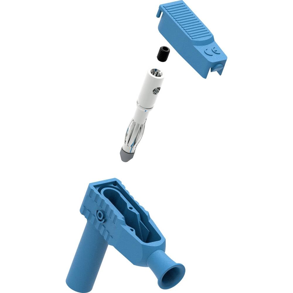 Electro PJP 1067-CD1-BL Banaanstekker Blauw 1 stuk(s)