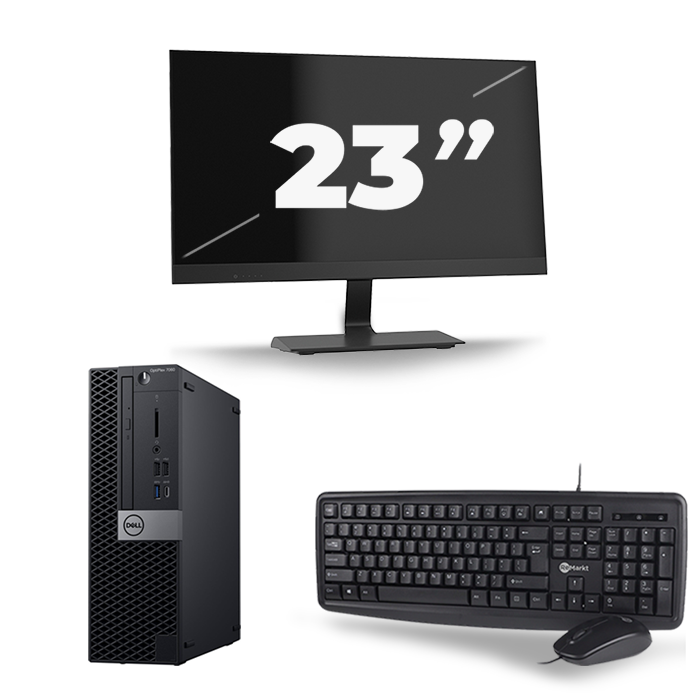 Dell Optiplex 7060 SFF - Intel Core i3-8e Generatie - 8GB RAM - 256GB SSD - Windows 11 + 1x 23 inch Monitor