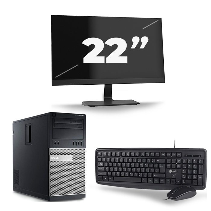 Dell Optiplex 790 Micro Tower - Intel Core i7-2e Generatie - 16GB RAM - 256GB SSD - Windows 10 + 1x 22 inch Monitor