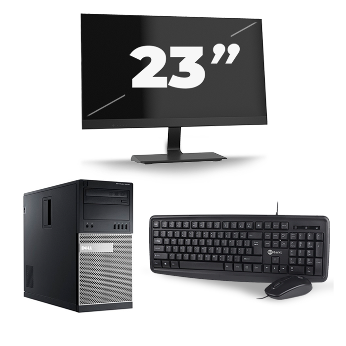 Dell Optiplex 9020 Micro Tower - Intel Core i3-4e Generatie - 8GB RAM - 256GB SSD - Windows 10 + 1x 23 inch Monitor