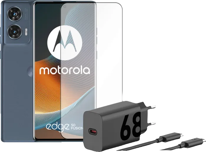 Motorola Edge 50 Fusion 256GB Donkerblauw 5G + Accessoirepak