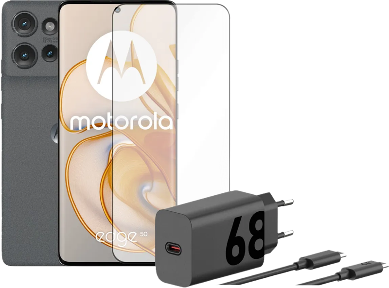 Motorola Edge 50 512GB Grijs 5G + Accessoirepakket
