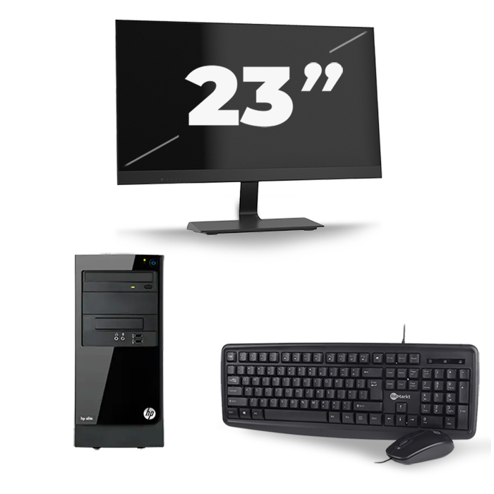 HP Elite 7300 Micro Tower - Intel Core i7-2e Generatie - 16GB RAM - 256GB SSD - Windows 10 + 1x 23 inch Monitor
