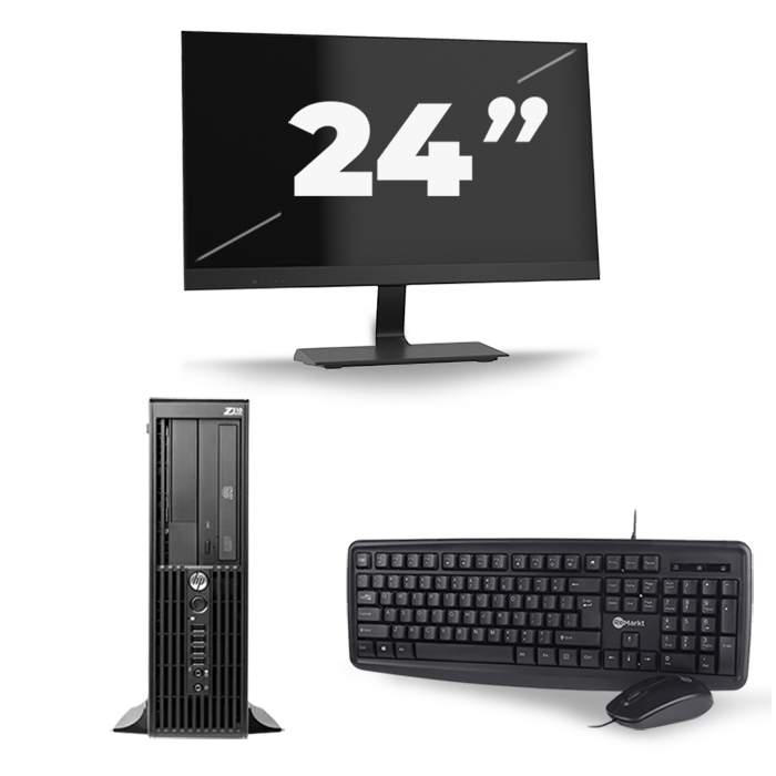 HP Z210 Workstation SFF - Intel Core i3-2e Generatie - 8GB RAM - 256GB SSD - Windows 10 + 1x 24 inch Monitor