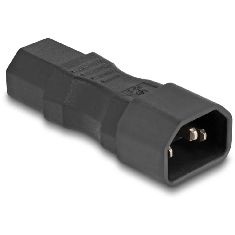 Delock 80467 Stekkeradapter [Apparaatstekker, female C13 10A - Stekker C14] Zwart 1 stuk(s) Bag