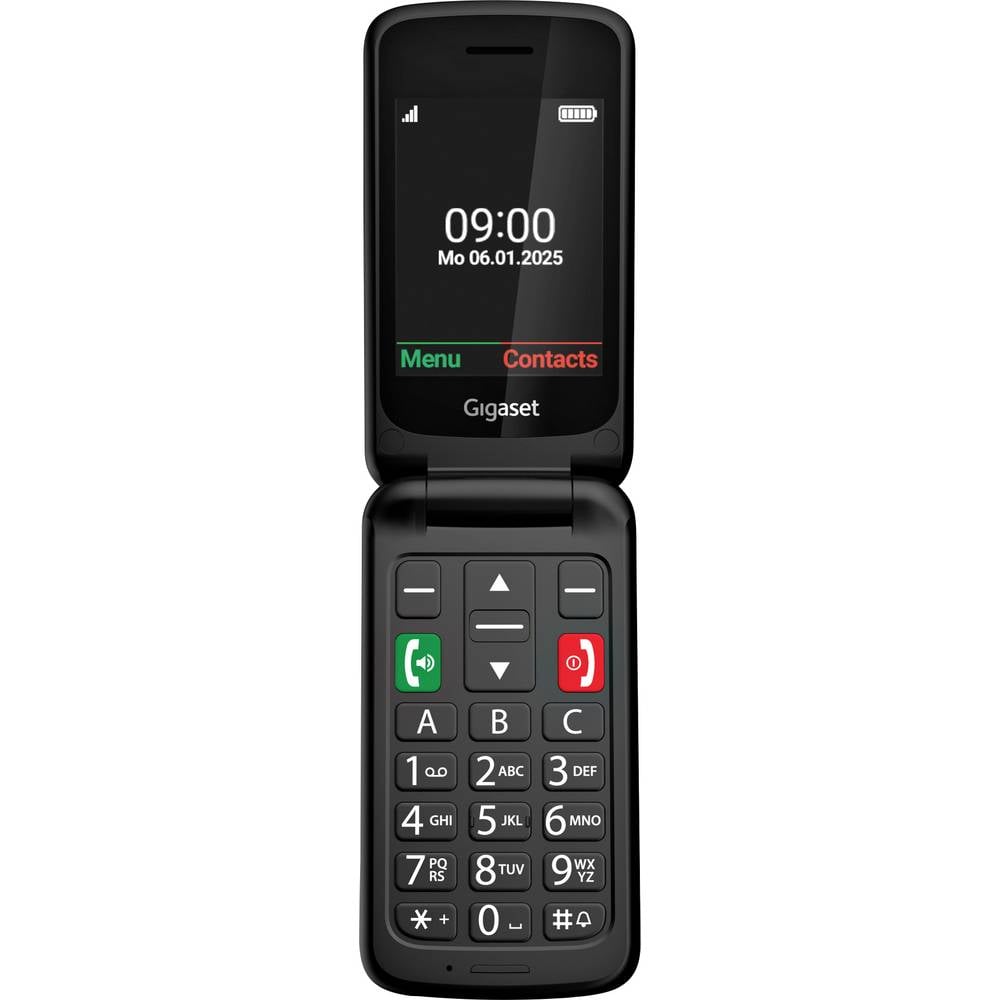 Gigaset GL595 Mobiele telefoon SOS-knop, Spatwaterdicht, Stofvrij Zwart
