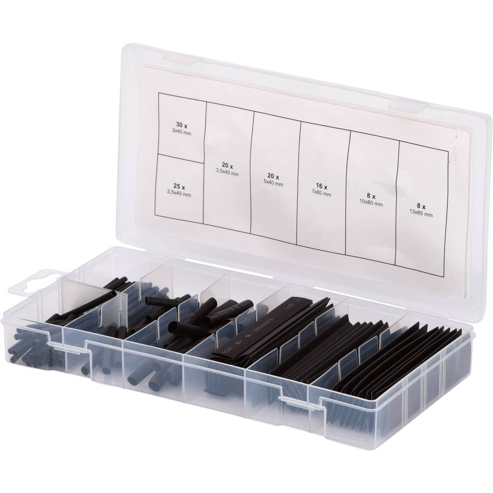 KS Tools 970.0230 Krimpkous assortiment Zwart Krimpverhouding:2:1 127 onderdelen
