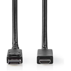 Nedis DisplayPort 1.4 - HDMI-Kabel DisplayPort Male - HDMI Male 2 m Zwart
