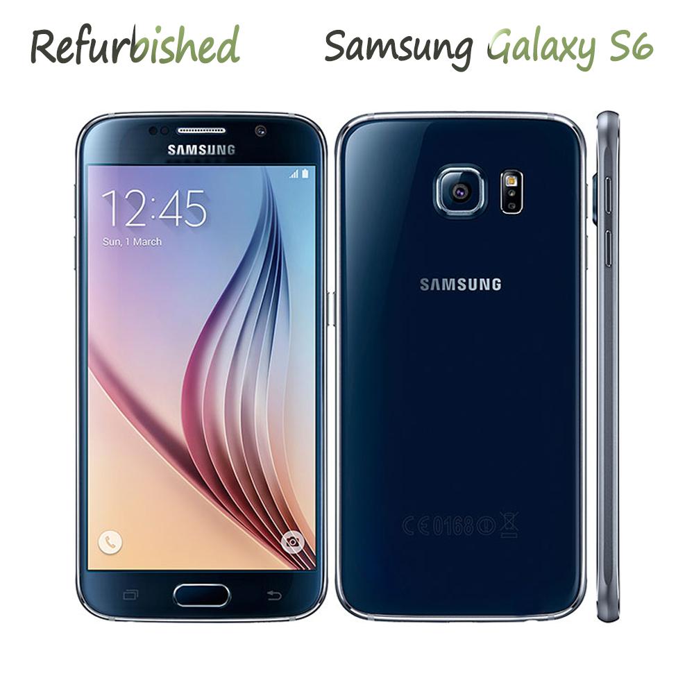Samsung Gerenoveerde  Originele  Galaxy S6 G920F 4G 5.1  3GB RAM 32GB ROM Vingerafdruk mobiele telefoon simple set goud