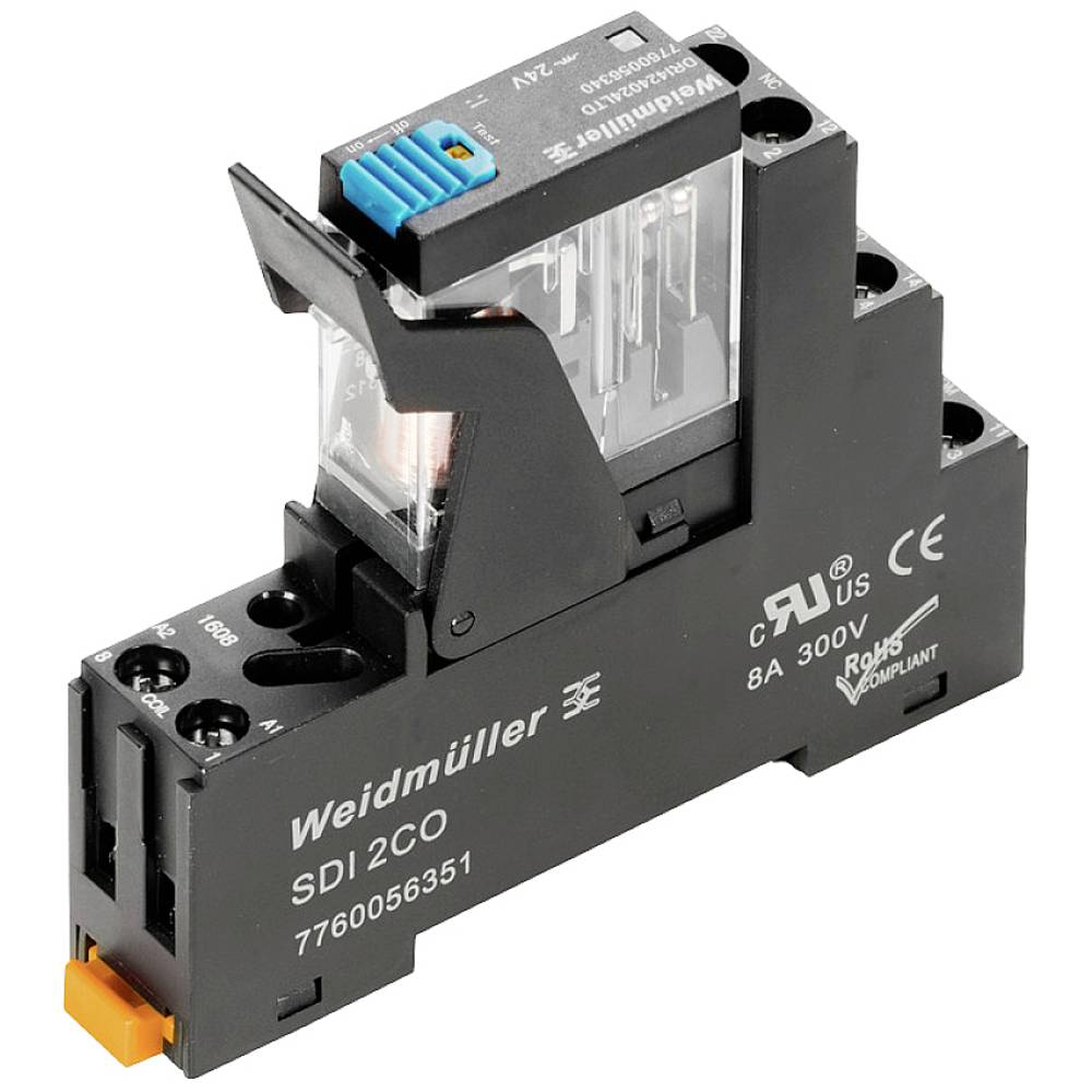 Weidmüller DRIKIT 12VDC 2CO LD/PB Relaismodule Nominale spanning: 12 V/DC Schakelstroom (max.): 5 A 2x wisselcontact 10 stuk(s)