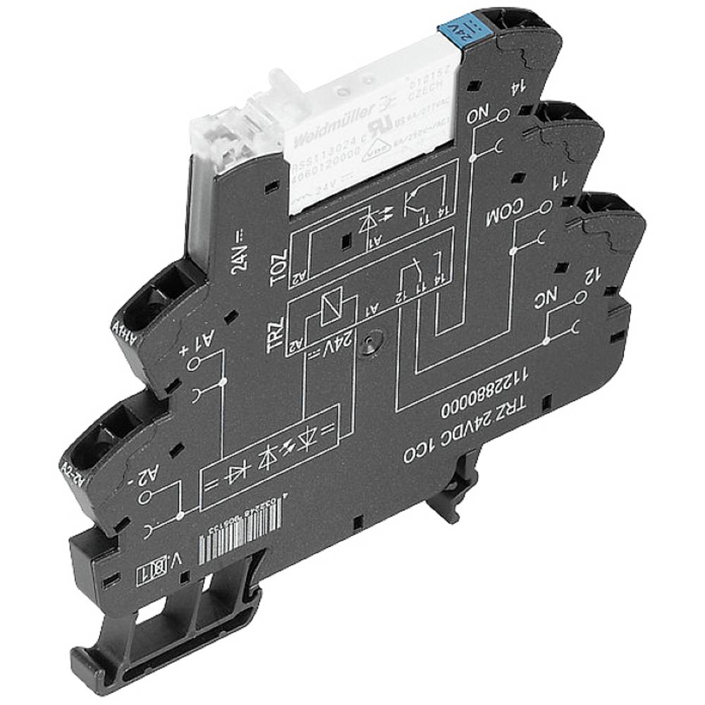 Weidmüller TRZ 24VDC 1CO AGSNO Relaismodule Nominale spanning: 24 V/DC Schakelstroom (max.): 6 A 1x wisselcontact 10 stuk(s)