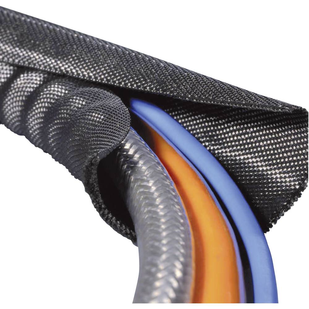 HellermannTyton 170-01001 Twist-In 08 Gevlochten slang Zwart Polyester 5 tot 8 mm per meter
