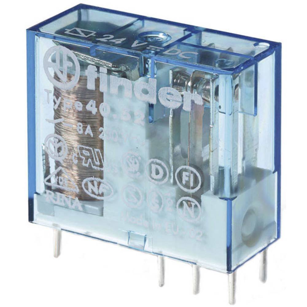 Finder 40.52.7.024.5000 Printrelais 24 V/DC 8 A 2x wisselcontact 50 stuk(s) Tray