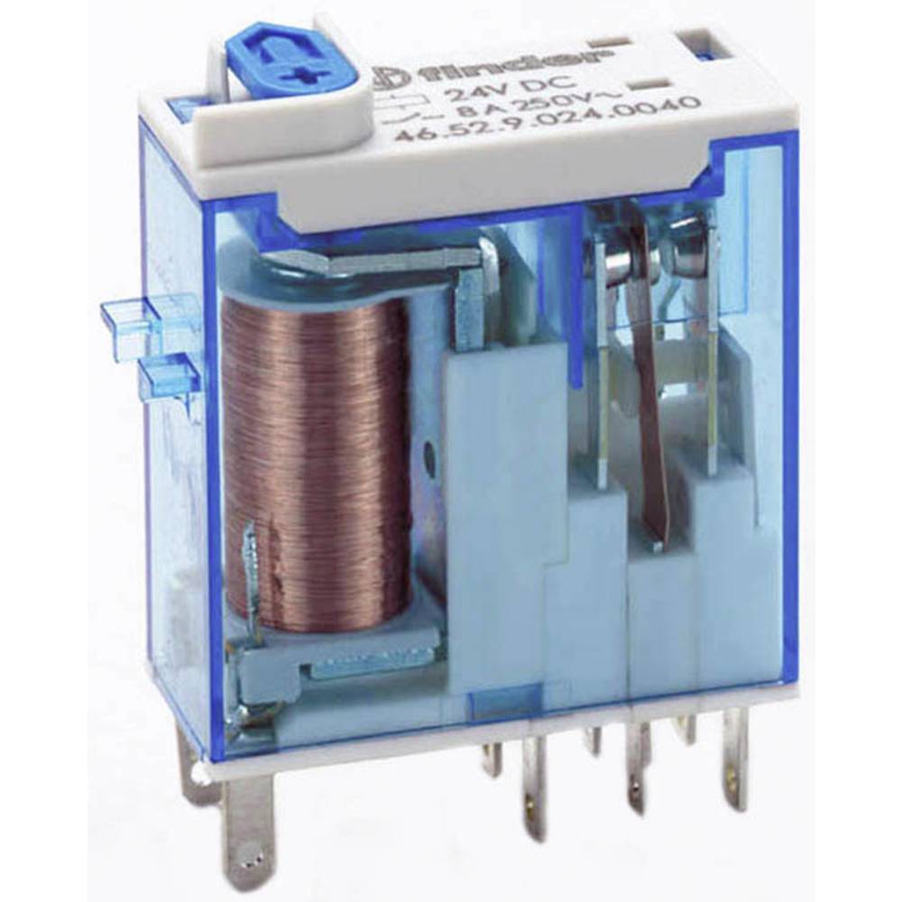 Finder 46.52.9.024.5040 Steekrelais 24 V/DC 8 A 2x wisselcontact 10 stuk(s) Tray
