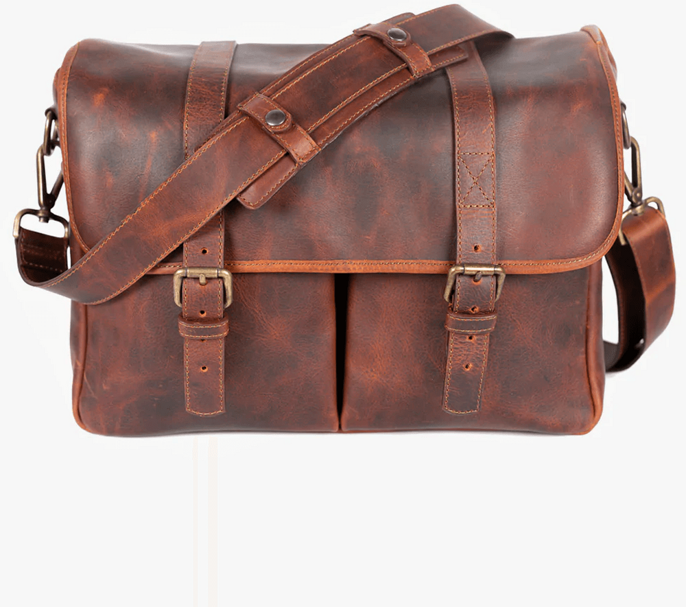 Bronkey Roma Cognac Leather Camera Bag | Schoudertassen | 8436592714179