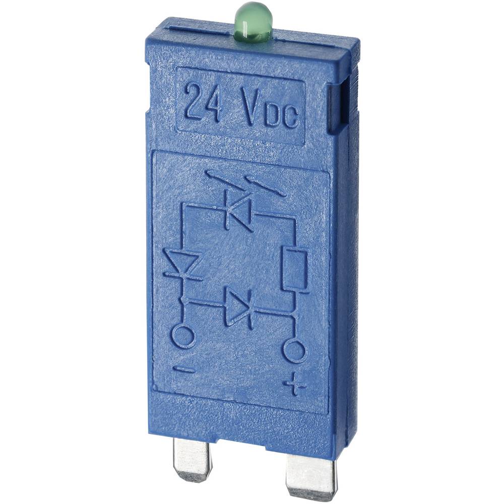 Finder Steekmodule Met EMC-ontstoringsschakeling, Met diode, Met LED 99.01.9.024.99 Lichtkleur (naam): Groen Geschikt voor model:  96.74,  96.72