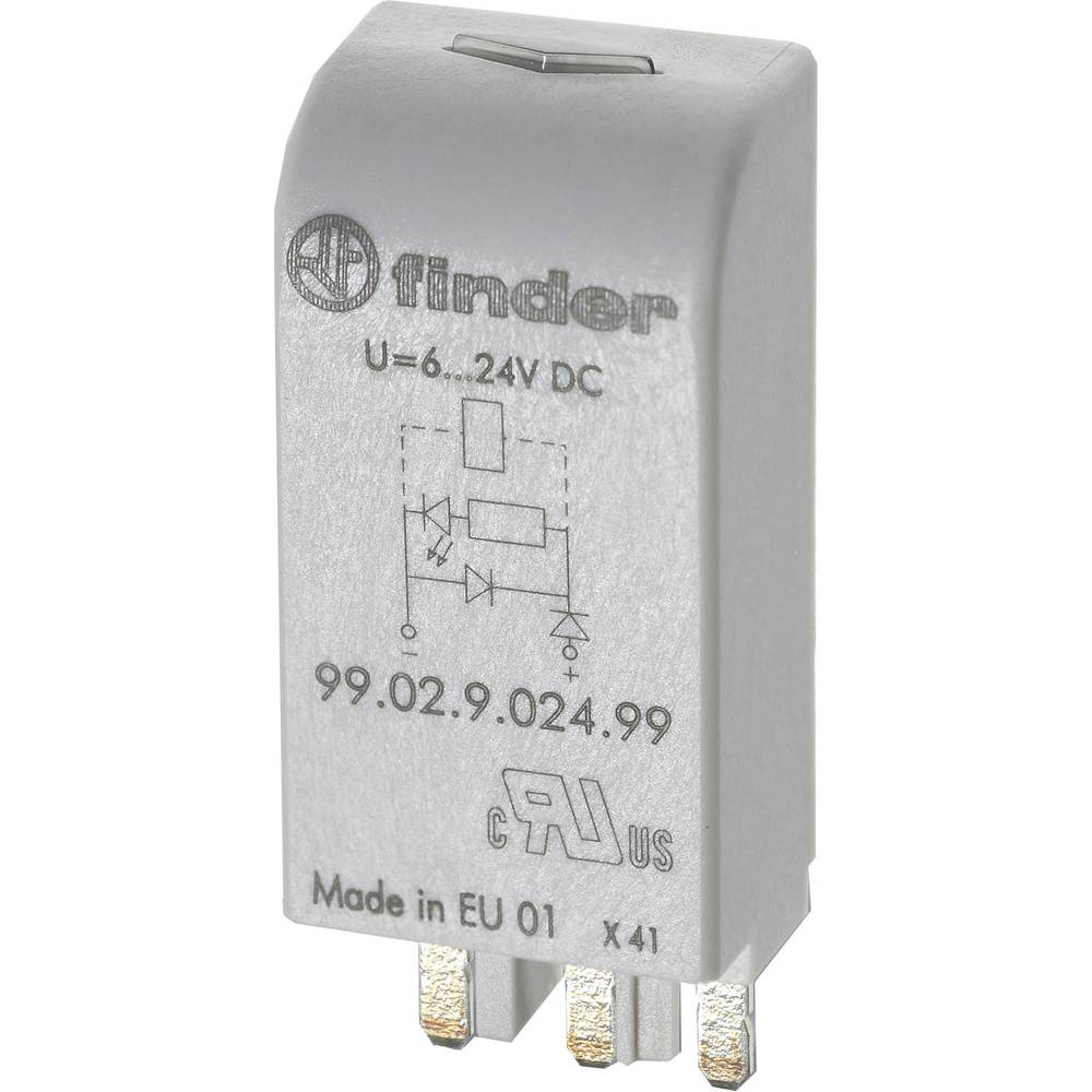 Finder Steekmodule Met EMC-ontstoringsschakeling, Met RC-element 99.02.0.024.09 Geschikt voor model:  96.04,  96.02 Bulk 10 stuk(s)
