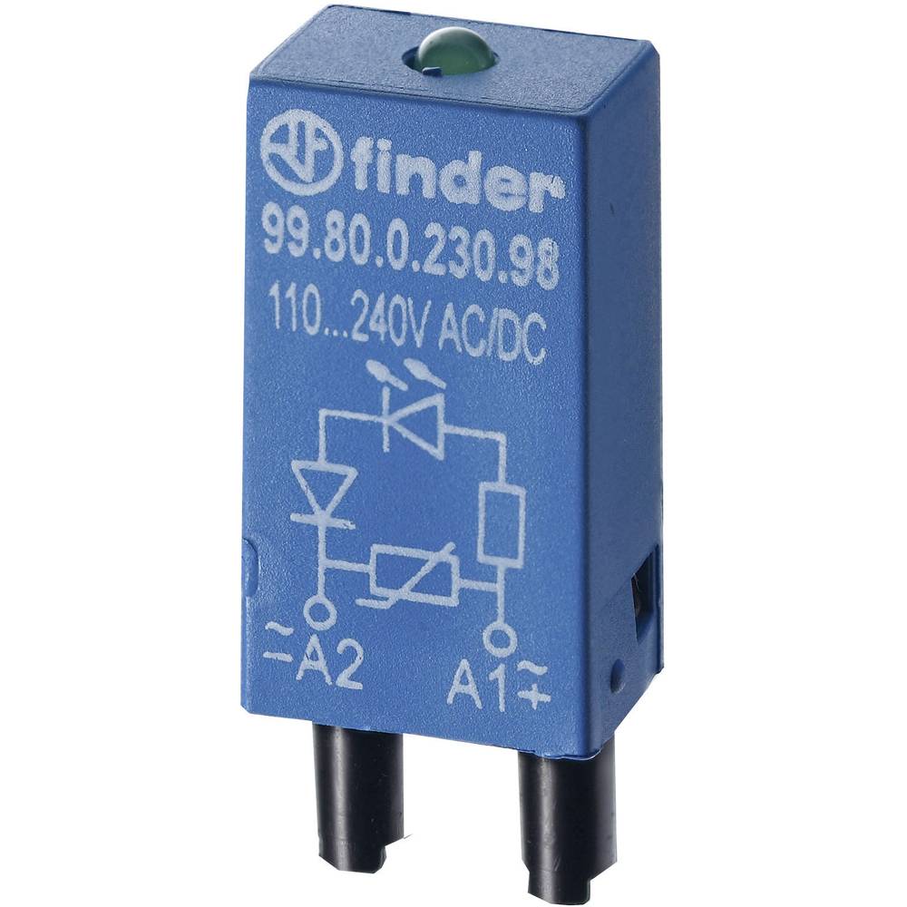 Finder Steekmodule Met weerstand 99.80.8.230.07 Lichtkleur (naam): Blauw Bulk 10 stuk(s)