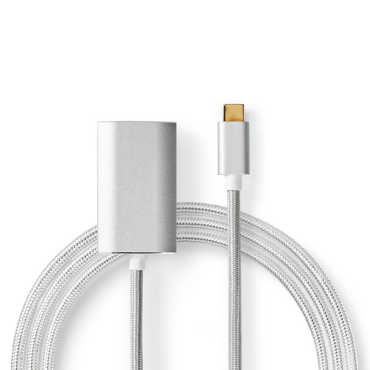 Nedis Premium USB-C naar HDMI 4K 60Hz en USB-C PD 60W adapter / aluminium - 2 meter