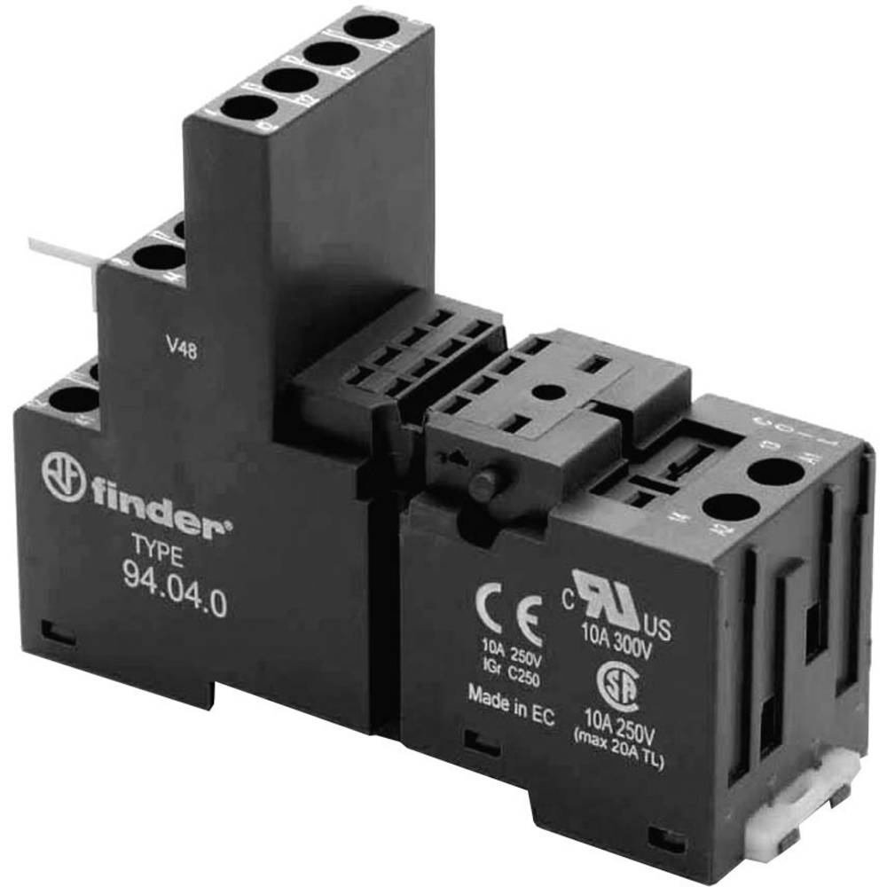 Finder 94.04.0 Relaissocket Geschikt voor serie:  serie 55 Tray 10 stuk(s)
