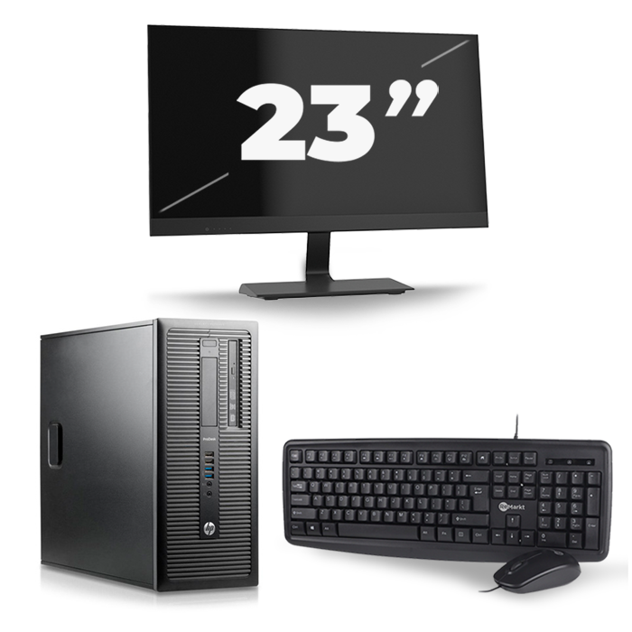 HP ProDesk 600 G1 Tower - Intel Core i7-4e Generatie - 16GB RAM - 256GB SSD - Windows 10 + 1x 23 inch Monitor