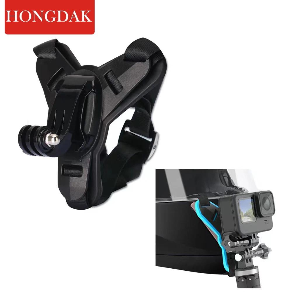 Xiaomimijia HONGDAK Motorhelm Chin Mount voor GoPro Hero 11 10 9 8 7 6 Actie Sport Camera Houder Motorcycle stander GOPRO Accessoire oranje