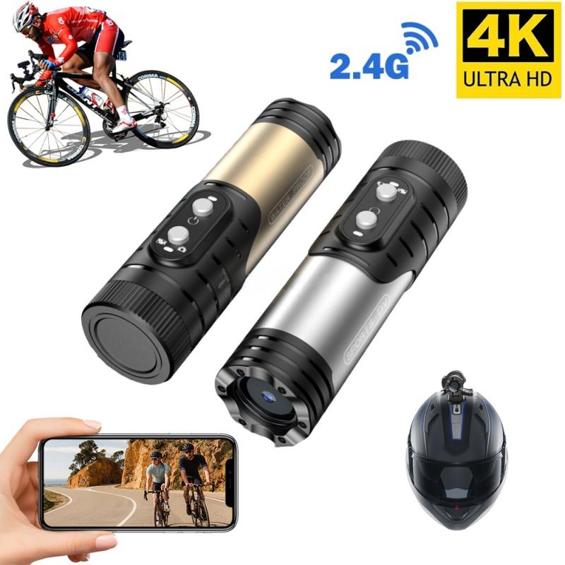 Bobo Life 4K Actiecamera Waterdichte Fiets Motorhelm Camera Anti Shake Sport DV Draadloze WiFi Videorecorder Dash Cam voor auto Camera Add 64G zilver