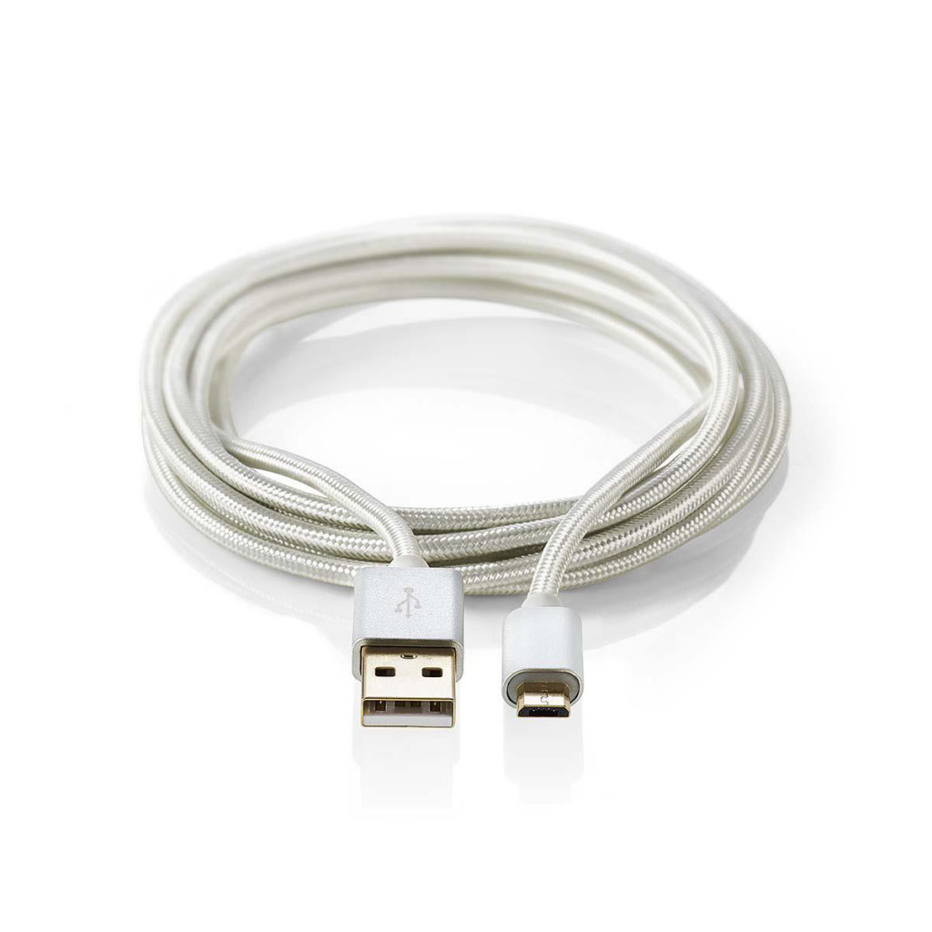 Nedis CCTB60500AL30 Kabel Usb 2.0 A Male - Micro-b Male 3,0 M Aluminium