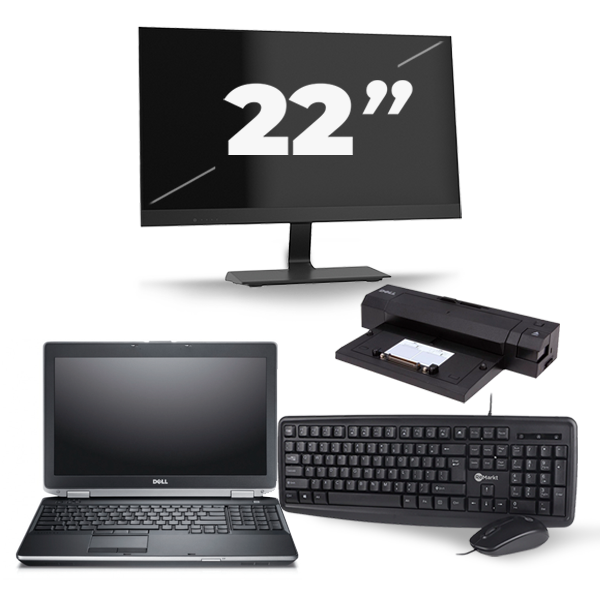 Dell Latitude E6530 - Intel Core i3-3e Generatie - 15 inch - 8GB RAM - 256GB SSD - Windows 10 + 1x 22 inch Monitor