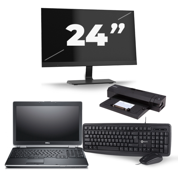 Dell Latitude E6530 - Intel Core i3-3e Generatie - 15 inch - 8GB RAM - 256GB SSD - Windows 10 + 1x 24 inch Monitor