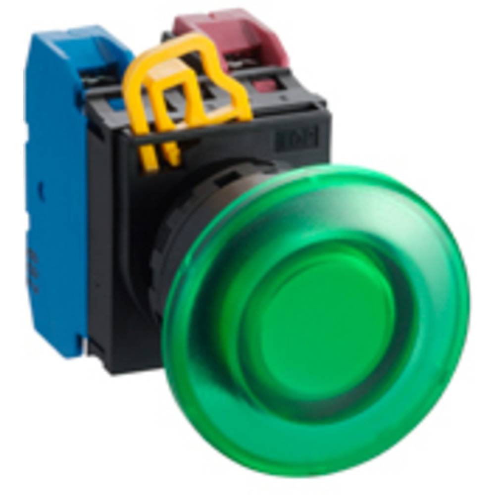 Idec YW1L-M4E10Q4R Verlichte druktoets 1 knop Zwart/rood 1 stuk(s)