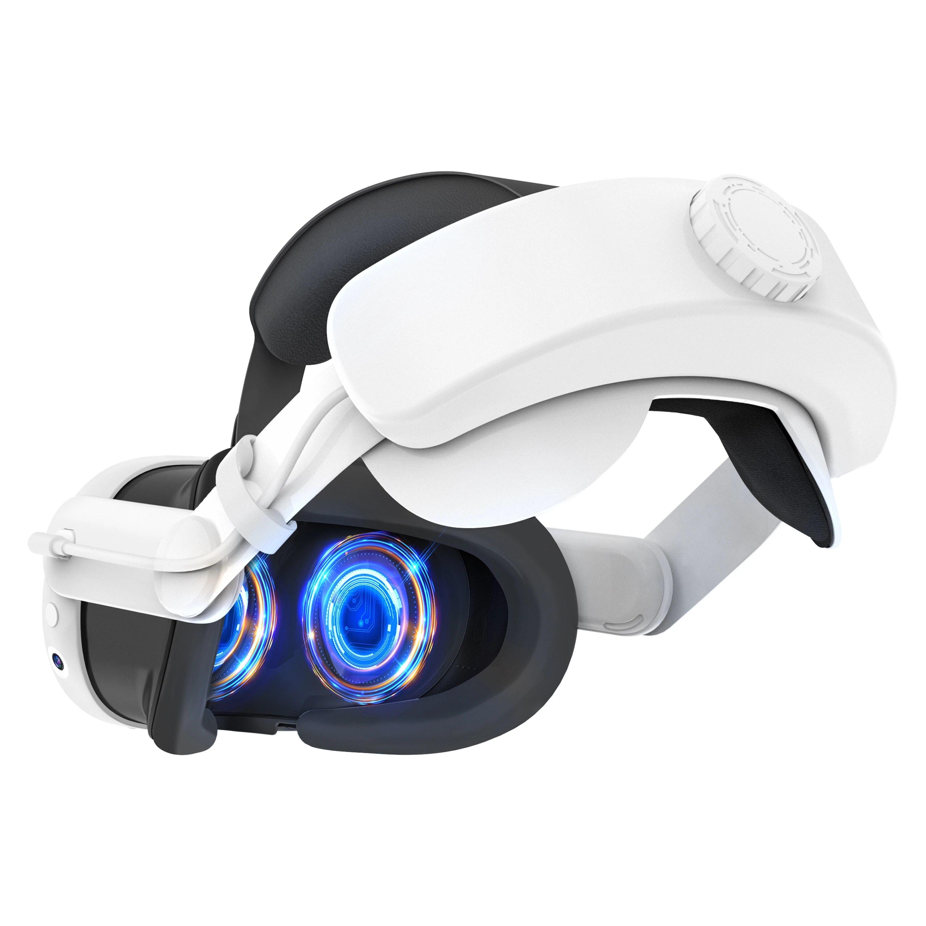 BC Electrical Appliances Hoofdband met batterij voor Meta/Oculus Quest 3, verstelbare Elite-band vervangende accessoires voor Oculus/Meta Quest 3 wit