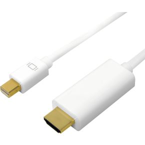 Logilink CV0125 DisplayPort kabel 5 m Mini DisplayPort HDMI Wit