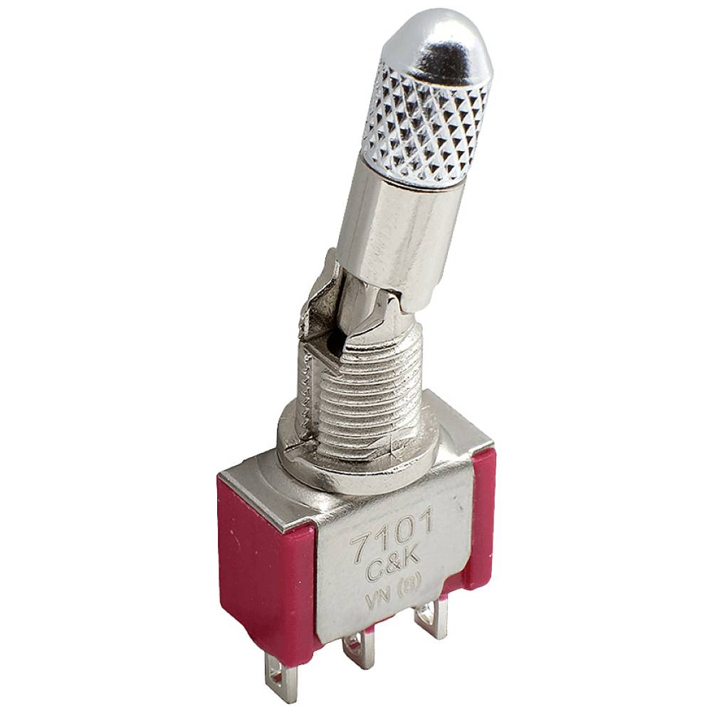 C & K Switches Tuimelschakelaar 120 V/AC, 28 V/DC 5 A 2x aan/uit/(aan) 1 stuk(s) Bulk