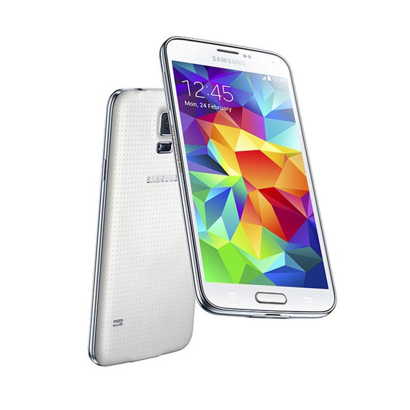 Samsung Gerenoveerde  Originele  Galaxy S5 G900F 4G 16MP 2GB RAM 16GB ROM Vingerafdruk mobiele telefoon simple set wit