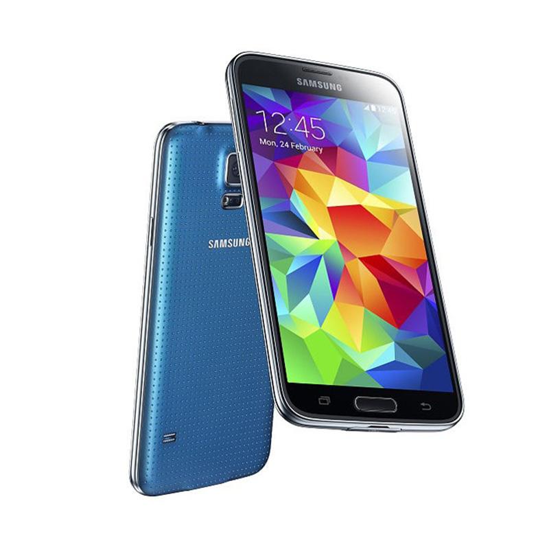 Samsung Gerenoveerde  Originele  Galaxy S5 G900F 4G 16MP 2GB RAM 16GB ROM Vingerafdruk mobiele telefoon simple set blauw