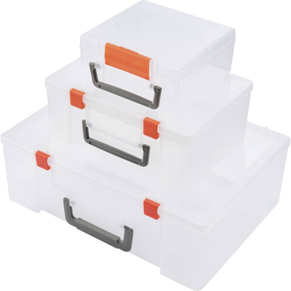 TRU COMPONENTS Assortimentsdoos (l x b x h) 365 x 270 x 124 mm Aantal vakken: 5 Variabele onderverdeling, Incl. handgreep Inhoud 3 stuk(s)