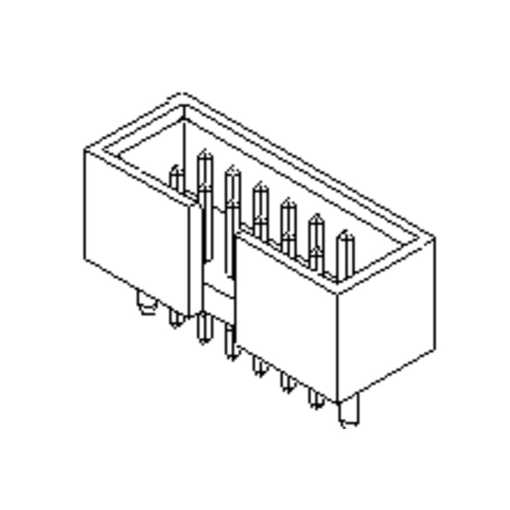 Molex 878341211 Male header, inbouw (standaard) Inhoud: 1 stuk(s) Tray