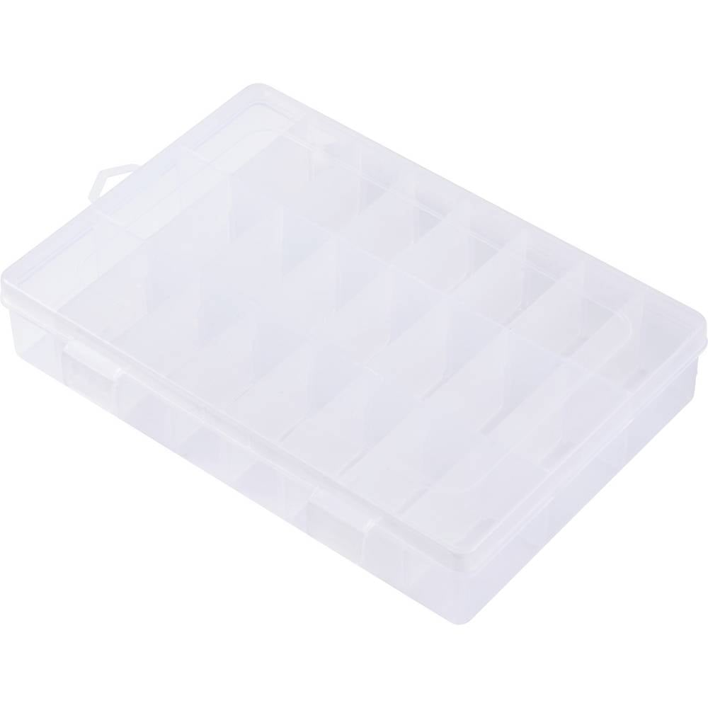 TRU COMPONENTS TC-ERB-9049 Assortimentsdoos (l x b x h) 210 x 140 x 38 mm Aantal vakken: 24 Variabele onderverdeling Inhoud 1 stuk(s)