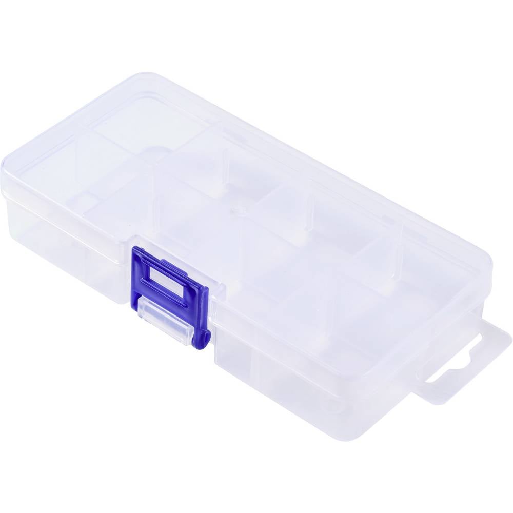 TRU COMPONENTS TC-ERB-9052 Assortimentsdoos (l x b x h) 155 x 70 x 30 mm Aantal vakken: 8 Variabele onderverdeling Inhoud 1 stuk(s)